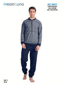 PIGIAMA UOMO M/L M6011 Tellini S.r.l. Ingrosso Abbigliamento